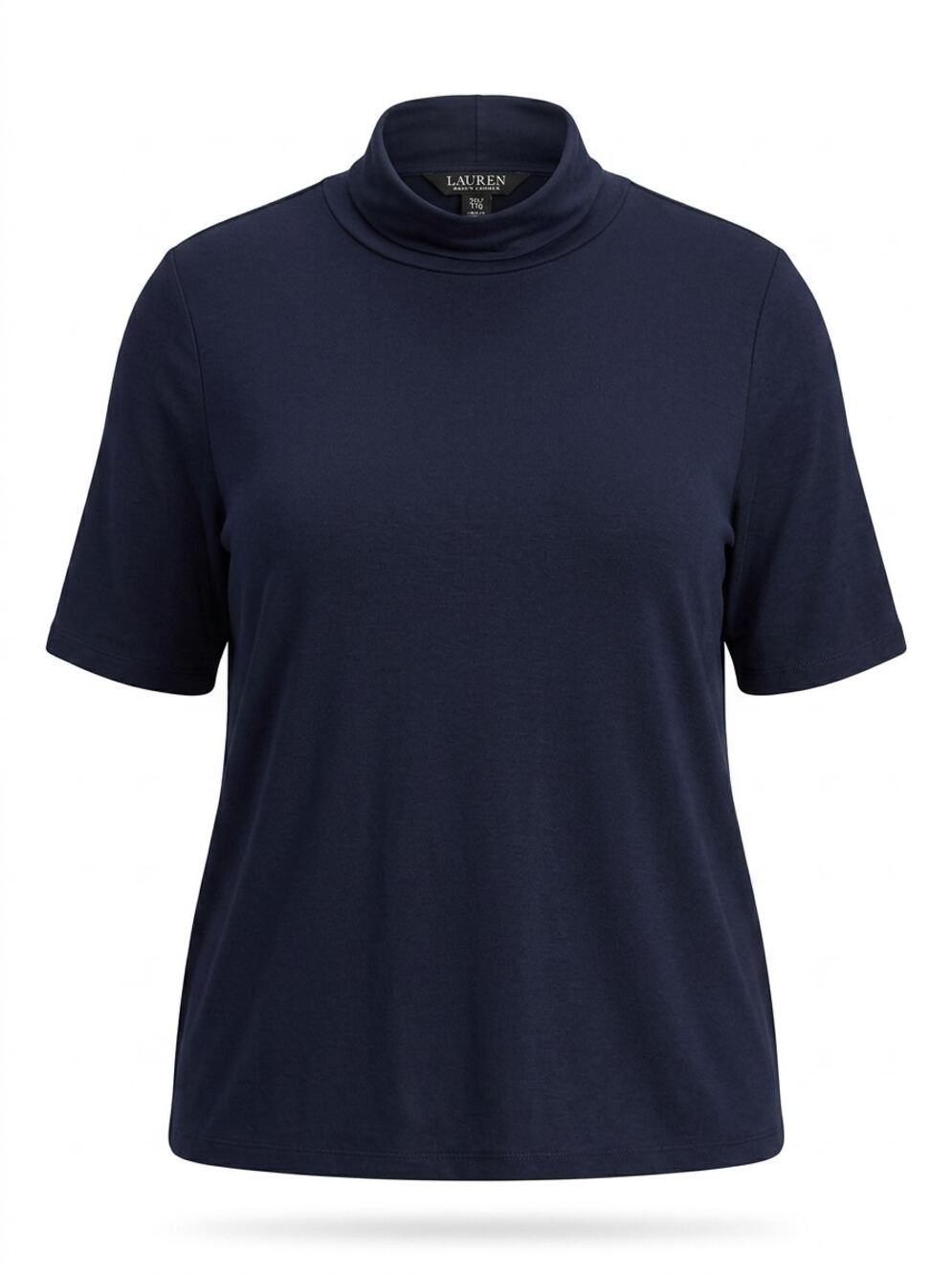 Lauren Ralph Lauren  Mock Neck Short Sleeve Stretch Knit Top Women Size 2XT